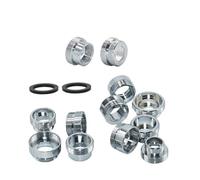 2 pezzi Raccordo for rubinetto in argento M22 x M16 M18 M20 M24 M28 Connettore filettato in ottone Gorgogliatore Raccordi for cucina e bagno(Male M22 M16)