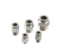 2 pezzi Raccordo for tubo pneumatico in acciaio inossidabile 304 PC PCF PL PLF PB Connettore for 'aria 1/8 1/4 3/8 1/2 BSP Raccordi for tubi a sgancio rapido, dimensioni:(6-03 (6mm-3l8),PD)
