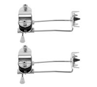 2 Pezzi Rampone per Bastone da Passeggio in Acciaio Inox Nero | Accessorio Compatto e Portatile, Supporto Antiscivolo per Stampelle e Bastoni, Uso Outdoor e Alpinismo