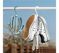 2 pezzi Rastrelliera per asciugare le scarpe sul balcone, uso esterno antivento per uso domestico. Da usare con cautela per scarpe pesanti come scarpi sportivi. Appendiabiti multifunzionale per finest
