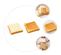 2 pezzi Realistic Toast Model Ornament Creative Pane Forma Adornamento