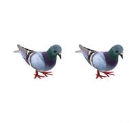 2 pezzi realistici modelli di colombe in schiuma, uccelli finti per decorazione da giardino e accessori per la casa, imitazione leggera per decorazione da tavolo e scopi educativi, 13 x 5 x 8 cm (2