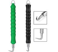 2 pezzi Rebar Tie Wire Twister Hook,Rebar Hook Semi-Automatico Tie Wire Twister,Cemento Armato Filo Torsione,Per cavi intrecciati, cablaggi e cablaggi (Gancio Curvo + Gancio Dritto )