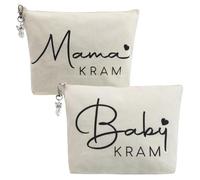 2 pezzi regalo per la mamma, sacchetto cosmetico, regalo per la mamma, baby shower, regalo per la nascita con portachiavi, regalo per la mamma incinta, regalo per la festa della mamma