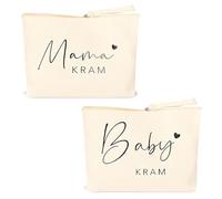 2 pezzi regalo per la mamma Trousse per trucchi borsa per mamma con chiusura lampo per cosmetici per la mamma per la mamma in attesa borsa per cosmetici personalizzata per donne