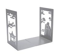 2 pezzi Reggilibri in Metallo Fermalibri per Mensole Stile antico Ferma Libri da Mensola per Mensole per Ufficio, Scuola, Biblioteca(#2)