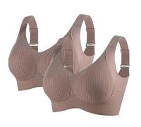 2 Pezzi Reggiseno Riduttore Senza ferretto da Donna Reggiseni essenziali invisibili traspiranti reggiseni riduttori Bralette Tracolla con supporto comodo reggiseno posteriore scoperto elastico taglia