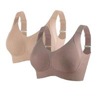 2 Pezzi Reggiseno Riduttore Senza ferretto da Donna Reggiseni essenziali invisibili traspiranti reggiseni riduttori Bralette Tracolla con supporto comodo reggiseno posteriore scoperto elastico taglia