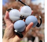 2 Pezzi Regolabile Asalato Strumenti a percussione Africani Aslatuas per Lezioni Di Musica, Accompagnamento per Banda Strumento Kashaka Portatile(Blue white)