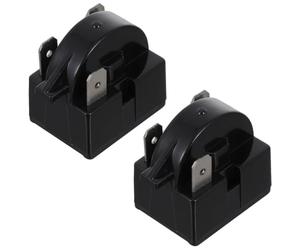 2 Pezzi Relè di Avviamento Frigorifero Mini 3 Pin in Plastica Nero | Componente a Scatto, per Compressore di Frigorifero e Raffreddatore Bevande, Installazione Rapida