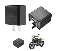 2 Pezzi Rele Frecce LED Moto, Rele Frecce a Led 12V 2 Pin, Rele Intermittenza Frecce, Relè Lampeggiante, Flasher Relay, Regolabile per Frecce LED, per Regolare Frequenza Indicatori di Direzione