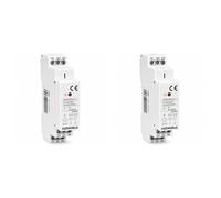2 Pezzi Relè Intermedio Modulare AC230V AC/DC24V, 2 Contatti SPDT 8A, Relay di Interfaccia, Rele Ausiliario per Comando e Automazione, Indicatore LED, 1 Modulo Barra DIN