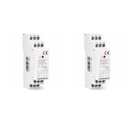 2 Pezzi Relè Intermedio Modulare AC230V AC/DC24V, 3 Contatti SPDT 8A, Relay di Interfaccia, Rele Ausiliario per Comando e Automazione, Indicatore LED, 1 Modulo Barra DIN