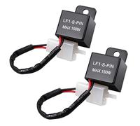 2 Pezzi Relè Lampeggiante LED 12V 2 Pin, Relè Frecce LED Universale per Moto Auto Scooter, Flasher LED con Frequenza Regolabile Anti Iper Lampeggio, Accessorio Ricambio Indicatori di Direzione