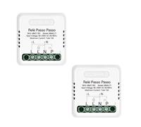 2 Pezzi Relè Passo Passo Elettronico Silenzioso 230V 16A, Step Impulse Relay per Illuminazione, Scatolato Compatto 40x40x18mm, IP20, 1 Contatto NO, Comandabile da più Pulsante