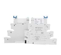 (2 pezzi) ReleyWell 24V Relay Din Rail; Silm, relè di alimentazione a solenoide per PLC, HF41F/24-ZS 5 Pin SPDT con presa a pressione, 24 bobine dc/ac, relè elettromagnetico, max 6A 250VAC