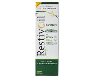 2 PEZZI RestivOil Activplus Olio-Shampoo per Cute Sensibile Rinforzante da150 ml