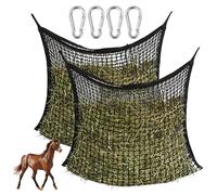2 Pezzi Rete da Fieno per Cavalli, 60 x 90 cm Rete Fieno Cavalli, Rete per Fieno Cavalli, Maglia 3 x 3 cm, Grande Rete da Fieno, 8 kg, Ideale per L'alimentazione Adatta alle Specie