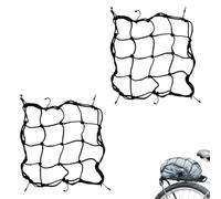 2 Pezzi Rete Elastica Moto, Rete Elastica, Corde Elastiche con Ganci, retrattile rete di tensione,Rete per casco da moto,per Moto, Ragno Moto Elastico per casco, moto, bicicletta,30 X 30cm (nero)