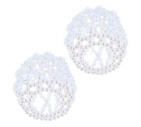 2 Pezzi Rete per Chignon con Cristalli Blu, Resina, per Ballerine | Leggera e Adattabile a Volumi Diversi, Stile Elegante e Chic, per Danza e Pattinaggio