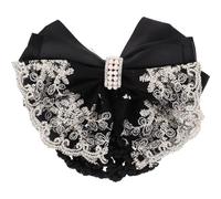 2 Pezzi Rete per Chioma da Chignon Nera Clip Raffinata per Donne | Acciaio e Poliestere, Stile Semplice e Brillante, per Servizio Ristorante e Uniforme da Cucina