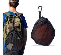 2 Pezzi Rete Porta Palloni,Sacca da Pallone,Rete da Calcio,Borsa a Rete,Rete Porta Palloni per una, Portatile Borsa Basket con Clip a MoschettoneZaino Portatile,per Calcio,Pallavolo,Basket,Tennis