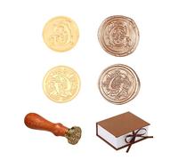 2 pezzi retrò alfabeto iniziali per sigillare la cera, vintage, 26 letters Brass Sealing Stamp con manico in legno rimovibile per invitazioni di festival, card, regalo wrapping Decoration-G