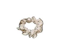 2 pezzi retrò nero e bianco a pois pizzo perla elastici for capelli - eleganti fasce for capelli in gomma for le donne(Bianca)