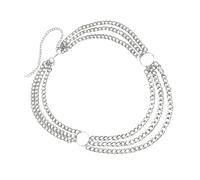 2 Pezzi Retro Waist Chain Multilayer Female Metal Decor Design e Accessorio per Ogni Outfit per Amiche