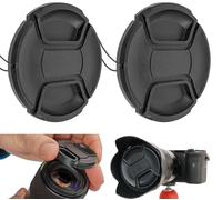 2 Pezzi | Ricambio Copriobiettivo per Obiettivi della Fotocamera | Tappo Protettivo con Cordino | Compatibile con Obiettivi con Filettatura Filtro 37mm | Compatibile con Olympus Panasonic Canon