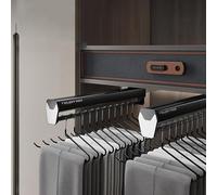 2 pezzi Ricevi per abbigliamento per armadio regolabile, tiro per appendi, bigiotteria regolabile da 30-60 cm per berlina per il guardaroba, binario per vestiti estendibile con 2 pista scorrevole,