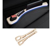 2 Pezzi Riempitivo Sedili Auto per BMW X6 G06 SUV 2020 2021, Riempimento Sedile Strisce Prova di Perdita Gap Filler Gap Seggiolino Accessori,A/Beige