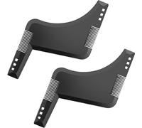 2 Pezzi Righello Barba Modella Barba Righello Barba Uomo, Stencil Signori pizzetto Collo Sagome per Styling Tool per Allineare e Rifinire Rasatura