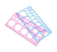 2 Pezzi Righello Circolare per Disegno, Plastico, Multifunzione | Sagome Multiple, Misurazione Bordo Diritto, Formato Tascabile, per Carta e Quaderni, Ufficio e Diario