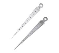 2 pezzi Righello conico for saldatura Calibro di profondità Righello for ispezione fori for strumento di misurazione 1-15 mm 1-15 cm