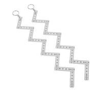 2 Pezzi Righello Pieghevole in Plastica 50cm Biancho | Design Compatto e Struttura Pieghevole, Incrementi Chiaramente Incisi, Adatto per Spazi Stretti e Lavori da Carpentiere