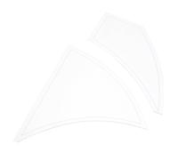 2 Pezzi Righello Quilting Girandola in Acrilico Bianco per Cucito | Sagoma a Forma Speciale, Superficie Liscia senza Sbavature, per Tessuti e Capi, Facile da Portare