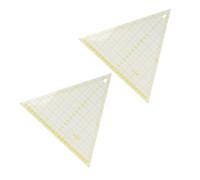 2 Pezzi Righello Triangolare in Acrilico, 23 CM | Principianti e Quilter, Allineamento Angolare e Tagli Precisi, per Modelli e Percorsi Rotativi
