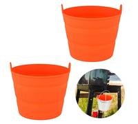 2 Pezzi Riutilizzabili Sacchetti per Secchio per Grasso in Silicone, per Rivestimento per Vassoio Antigoccia Traeger per Pit BOSS, Griglia a Pellet Serie Traeger Pro Ironwood 650/885 (Arancion