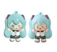 2 pezzi romanzo e alleviare lo stress prodotti anime Miku Merch decorazioni regali di compleanno per adulti uomini donne adolescenti 11,5 cm