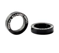 2 Pezzi Rondella di Conversione Mozzo Bici 5mm in Lega di Alluminio | Coppia per Mountain Bike e Strada, Rapporto 100 a 110mm, Nero, Fissaggio Sicuro