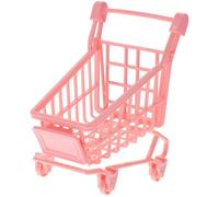 2 pezzi rosa decorazione bambole scaffale di stoccaggio bambini giocattolo mini carrello della spesa
