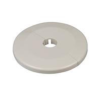 2 Pezzi rosette singole per termosifone, diametro esterno grande 65mm, rosetta copritubo, copri termosifone, collari per tubi, rosetta termosifone, copritermosifone (22mm, bianco crema RAL 9001)