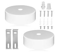 2 Pezzi Rosone Lampadario Soffitto, 80 x 30 mm Rosone Soffitto Metallo Con accessori Di Montaggio, Lampada a Baldacchino, Per Lampadari, Applique e Plafoniere Di Ristoranti, Case e Hotel