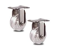 2 pezzi, rotella girevole for carichi pesanti, rotella for mobili in acciaio inossidabile 304, capacità di carico 60 kg,(2inch)