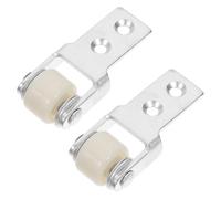 2 Pezzi Rotella Scorrevole Bianca in Nylon per Porte e Armadi, Silenziosa | Guida per Porta Scorrevole, Uso Domestico Quotidiano, Design Semplice, Ferro Zincato, Foro 5mm