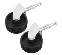 2 Pezzi Rotelle per Mobili Silenziose Stelo a Clip in Acciaio Inox | Gomma, Rotazione Fluida e Sostituzione Rapida, per Carrelli, Mobili e Uffici