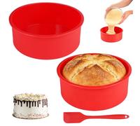 2 Pezzi Rotonda Tortiera in Silicone 15 cm, per Torte a Strati