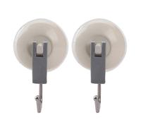 2 Pezzi Rotondo Forte Vacuum Plastica Supporto Ventosa Senza Soluzioni Gancio Appeso Staccabile Bagno Cucina Home Storage Organizzazione Intelligente