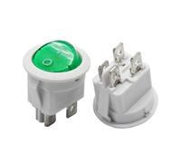 2 pezzi rs601 luce verde 4 pin on off interruttori a bilanciere rotondi